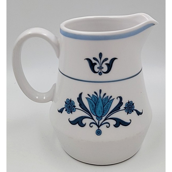 Noritake Blue Haven Creamer Pitcher Progression 9004 Floral 1966-1979 Japan - Picture 4 of 7